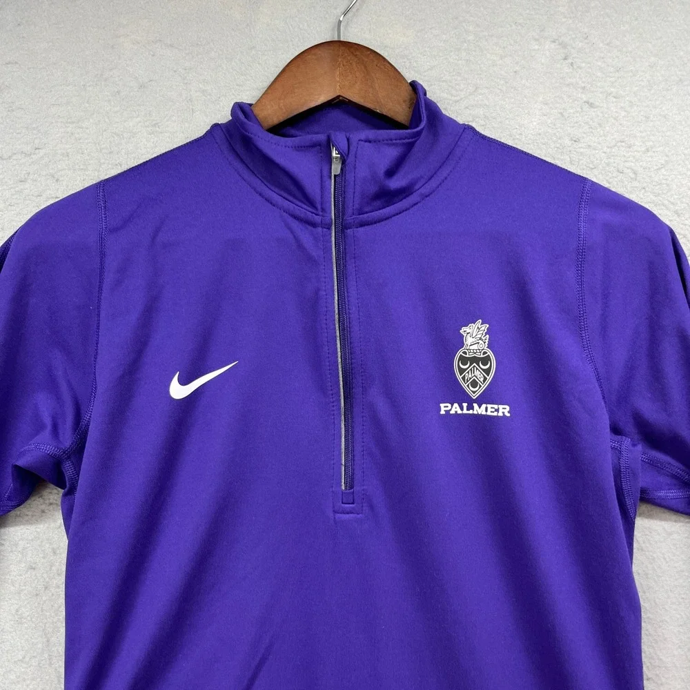 Palmer Chiropractic Nike Pullover Womens Medium Purple 1/2 Zip Element Dri-FIT